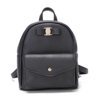 Fashion Black Faux Leather Petite Backpack