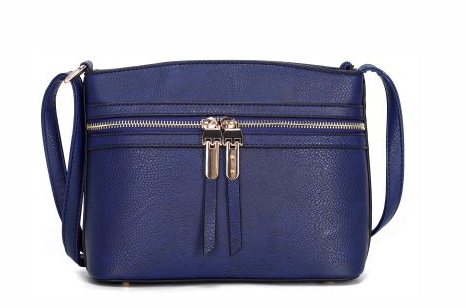 Stylish Fashion Navy Blue Faux Leather Crossbody Bag