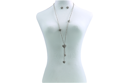 UNBALANCED CRYSTAL NECKLACE SET