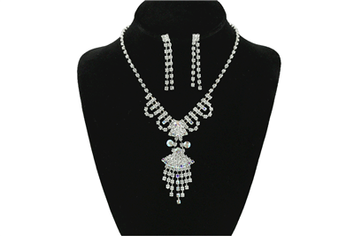 MULTICOLOR CRYSTAL NECKLACE SET