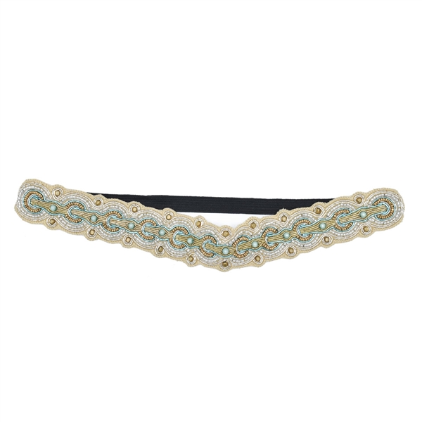 Beaded Elastic Stretch Headband