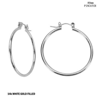 80MM STATEMENT HOOP EARRINGS | SILVER