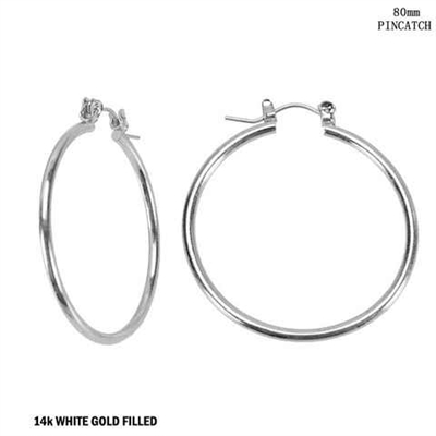 80MM STATEMENT HOOP EARRINGS | SILVER