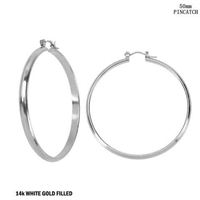 50MM STATEMENT HOOP EARRINGS | SILVER