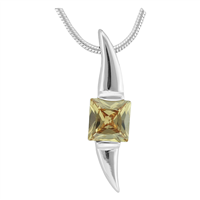 Gorgeous Sparkling Silver & Topaz Crystal Cubic Zirconia Sterling Silver Czar Pendant Charm