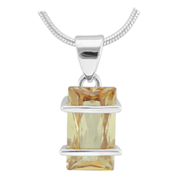 Gorgeous Sparkling Silver & Topaz Cubic Zirconia Sterling Silver Majesty Pendant Charm