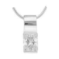 Gorgeous Sparkling Silver & Clear Crystal Cubic Zirconia Sterling Silver Empress Pendant Charm