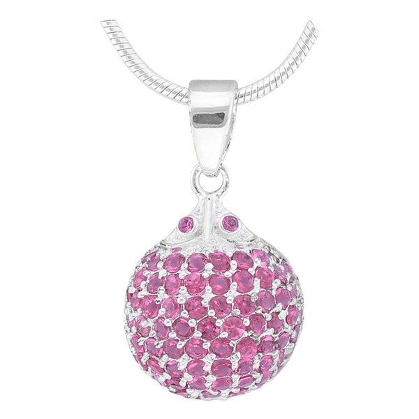 Gorgeous Sparkling Silver & Rose Crystal Cubic Zirconia Sterling Silver Superior Pendant Charm