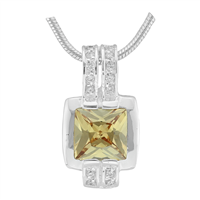 Gorgeous Sparkling Silver & Topaz Crystal Cubic Zirconia Sterling Silver Monarch Pendant Charm