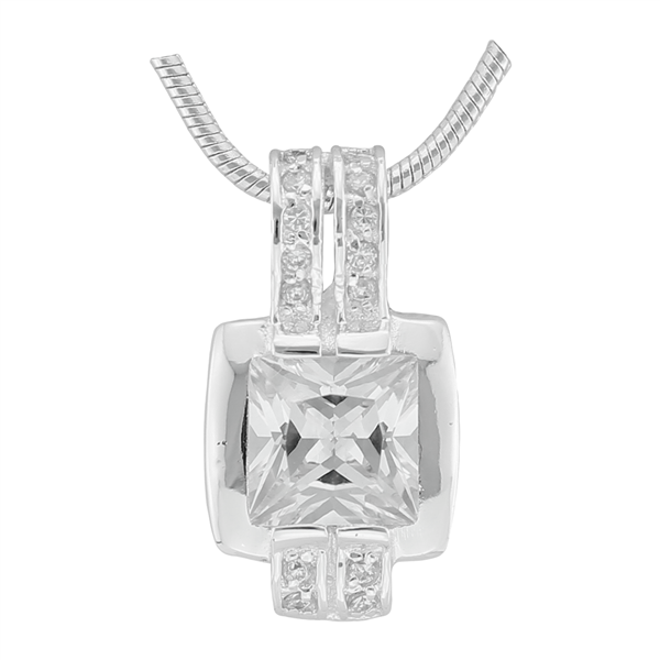 Gorgeous Sparkling Silver & Clear Crystal Cubic Zirconia Sterling Silver Monarch Pendant Charm