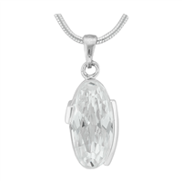 Gorgeous Sparkling Silver & Clear Crystal Cubic Zirconia Sterling Silver Royalty Pendant Charm