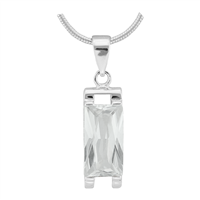 Gorgeous Sparkling Silver & Clear Crystal Cubic Zirconia Sterling Silver Imperial Pendant Charm