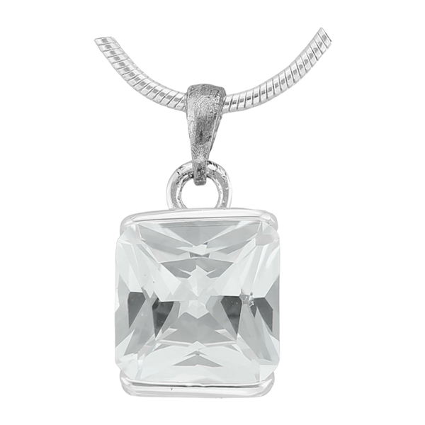 Gorgeous Sparkling Silver & Clear Crystal Cubic Zirconia Sterling Silver Royal Pendant Charm