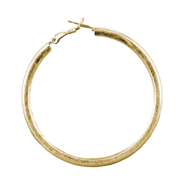 Stylish Large Matte Gold Hoop Earrings