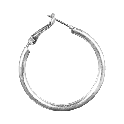 Stylish Small Matte Silver Hoop Earrings