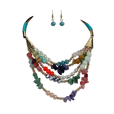 Multi-Stoned Necklace