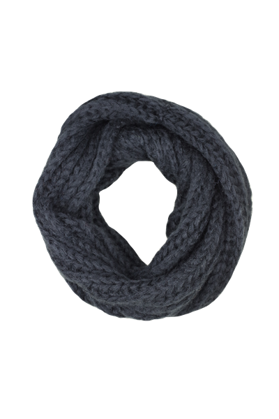 Fashion Black Cable Knit Infinity Scarf