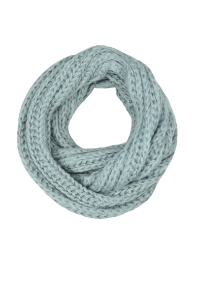 Fashion Blue-Grey Cable Knit Infinity Scarf