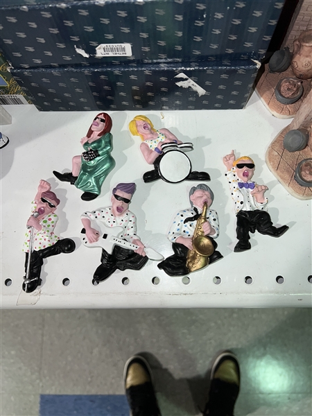 Colorful and Detailed 6-Piece Assorted Rock and Roll Band Magnets