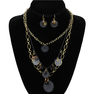 CHARM DROP NECKLACE SET