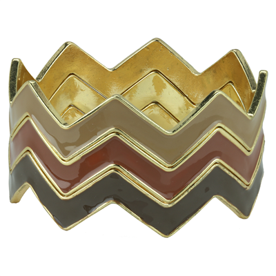 CHEVRON BRACELET | BROWN MIX