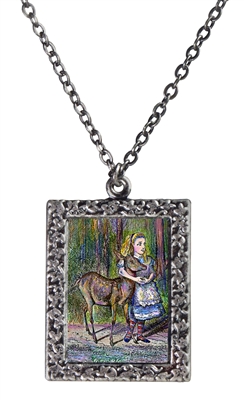 Alice in Wonderland - Alice and Fawn Necklace