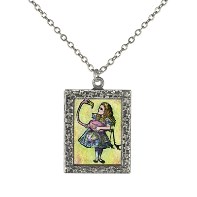 Alice in Wonderland - Alice and the Flamingo Necklace