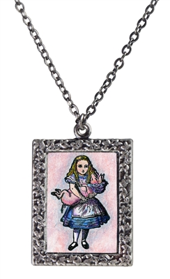 Alice in Wonderland - Alice and the Piglet Necklace