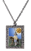 19 Sun Tarot Card Frame Necklace