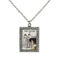 6 Lovers Tarot Card Frame Necklace