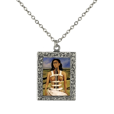 Frida Kahlo Broken Column Frame Necklace