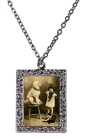 Serenading the Poodle Frame Necklace