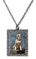 Smoking Chihuahua Frame Necklace