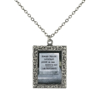 Gravestone of H. P. Lovecraft  Frame Necklace