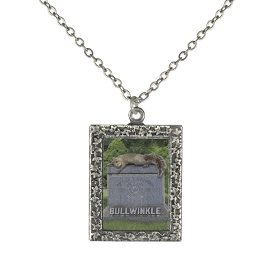 Bullwinkle's Tombstone Frame Necklace