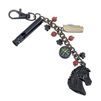 Black Horse Emergency Purse of Backpack Charm