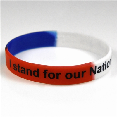 I stand for our National Anthem Silicone Bracelet