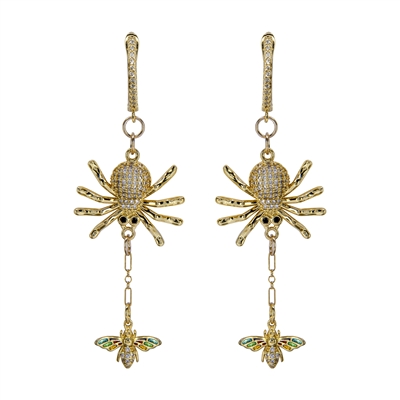 Spider and Fly Earrings