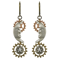 Mystic Moon Steampunk Earrings