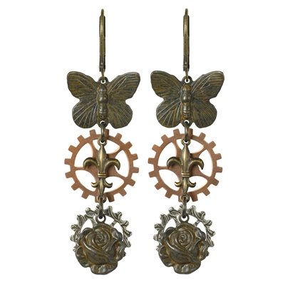 Steam Garden Steampunk Earrings