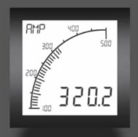 Trumeter APM-AMP-APO 72 x 72 Ammeter Positive LCD with relay output.