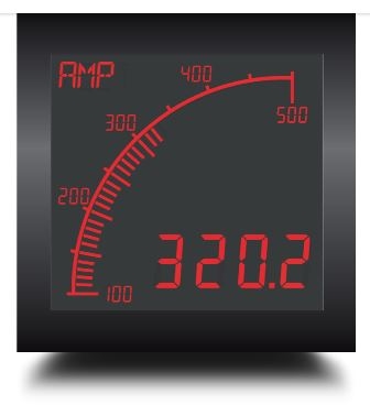 Trumeter APM-SHUNT-ANO 72 x 72 Shunt Meter Negative LCD with relay output.