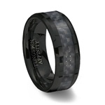Black Ceramic Ring & Black Carbon Fiber Inlay