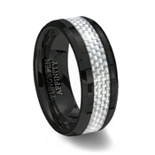 Black Ceramic Ring & White Carbon Fiber Inlay