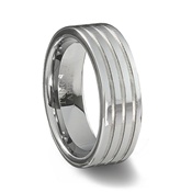 Polished Tungsten Carbide Ring & Triple Grooves Channels