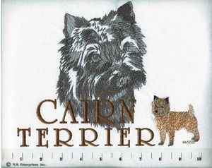 Cairn Terrier Classic Embroidered Tee Shirt or Sweatshirt, Clothing for Dog and Cat Lovers at www.saltypaws.com