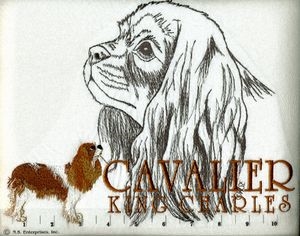 Cavalier King Charles Spaniel Classic Embroidered Tee Shirt or Sweatshirt, Clothing for Dog and Cat Lovers at www.saltypaws.com