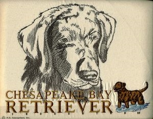 Chesapeake Bay Retriever Classic Embroidered Tee Shirt or Sweatshirt, Clothing for Dog and Cat Lovers at www.saltypaws.com