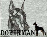 Doberman Pinscher Classic Embroidered Tee Shirt or Sweatshirt, Clothing for Dog and Cat Lovers at www.saltypaws.com