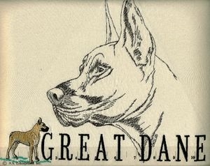 Great Dane Classic Embroidered Tee Shirt or Sweatshirt, Clothing for Dog and Cat Lovers at www.saltypaws.com